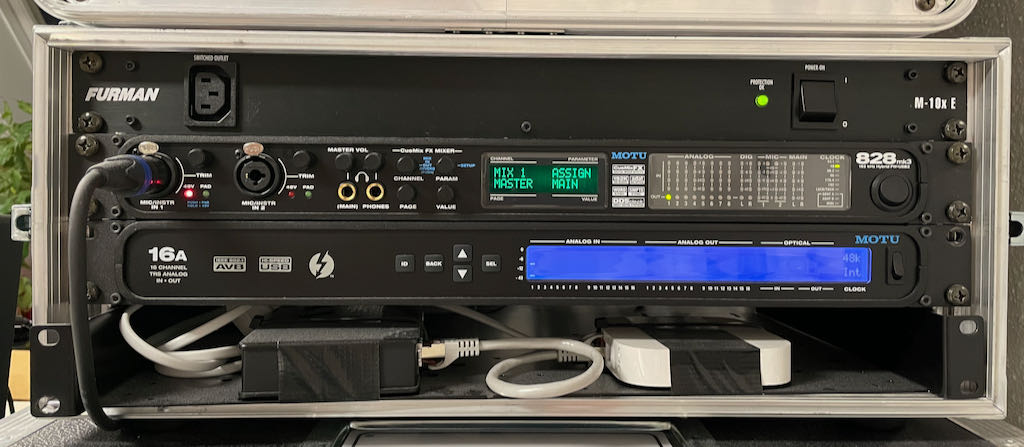 Two MOTU audio interfaces